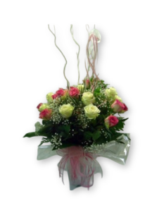 Comprar Ramo de 18 Rosas Blancas y Rosas online Barcelona | Flors Joan