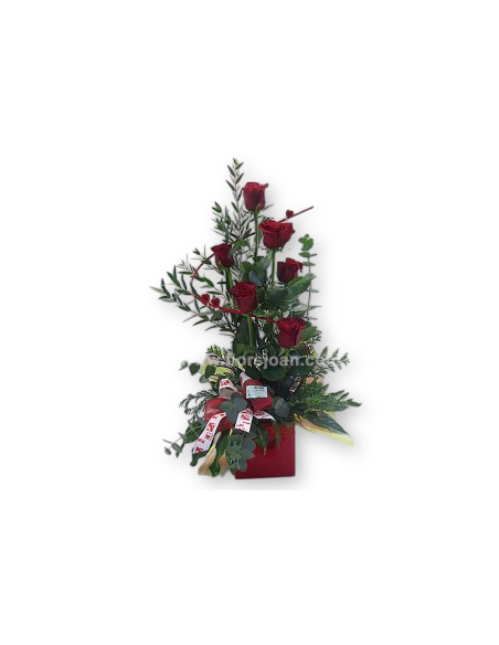 Comprar CENTRO DE ROSAS Nº4 SAN VALENTÍN online Barcelona | Flors Joan
