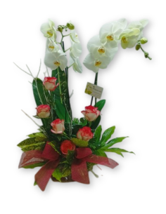 Comprar Centro de Flores Rosas y Orquídea online Barcelona | Flors ...