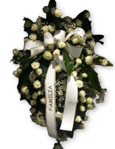 Comprar CORONA ROSAS BLANCAS online Barcelona | Flors Joan