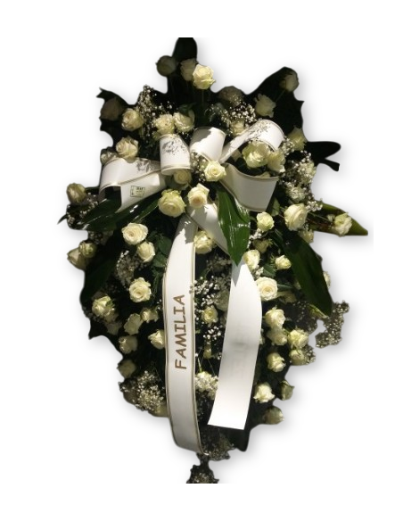 Comprar CORONA ROSAS BLANCAS online Barcelona | Flors Joan