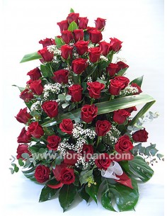 CENTRO DE 50 ROSAS ROJAS Nº 57