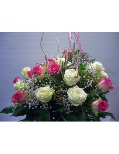 Comprar Ramo de 18 Rosas Blancas y Rosas online Barcelona |  Flores Juan |  Flores Joan