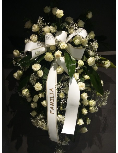 CORONA ROSAS BLANCAS