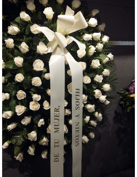 CORONA ROSAS BLANCAS